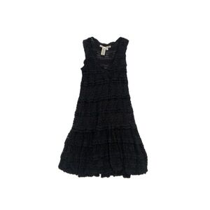 Vintage Max Studios black lace ruffle dress